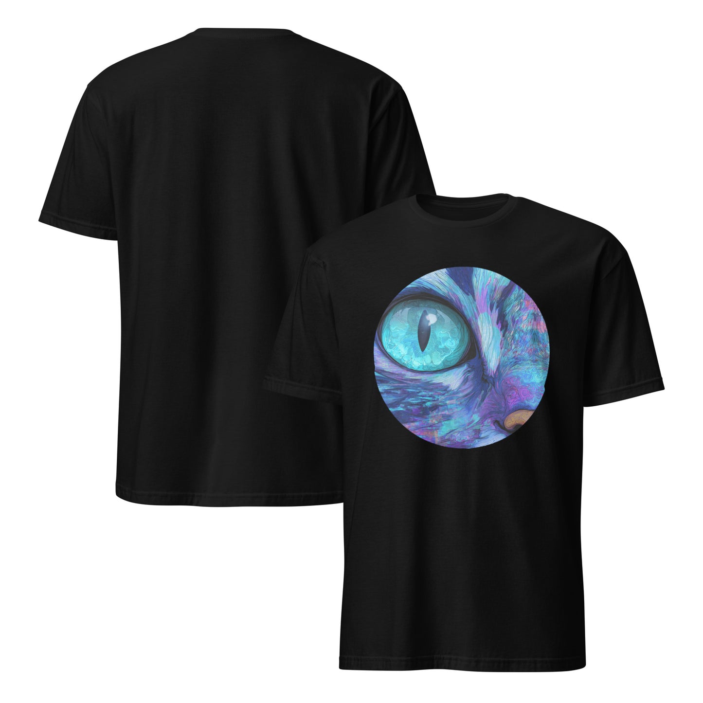 Psychedelic Blue Cat Eye Short-Sleeve Unisex T-Shirt